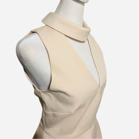 C/MEO Collective Nude Blush Elegant fit & flareHalter Mini Dress XS - Picture 2 of 5